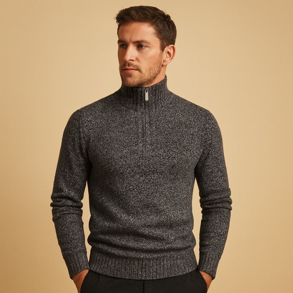 Men’s lightweight knit sweater with breathable fabric and timeless design, perfect for business or casual wear in autumn and winter.
