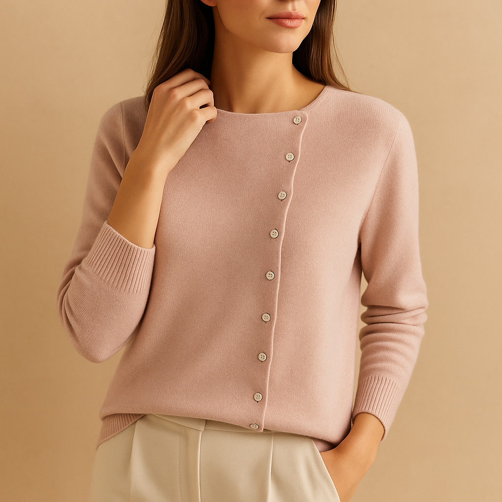 Lightweight round neck sweater for women in breathable knit fabric with long sleeves, available in classic colors for casual and elegant outfits.