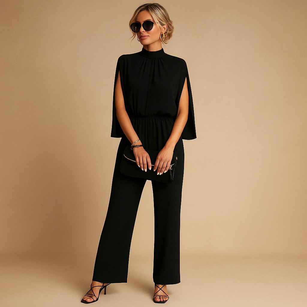 Lightweight summer jumpsuit for women with adjustable straps and pockets, perfect for beach days, casual outings, and warm summer evenings.