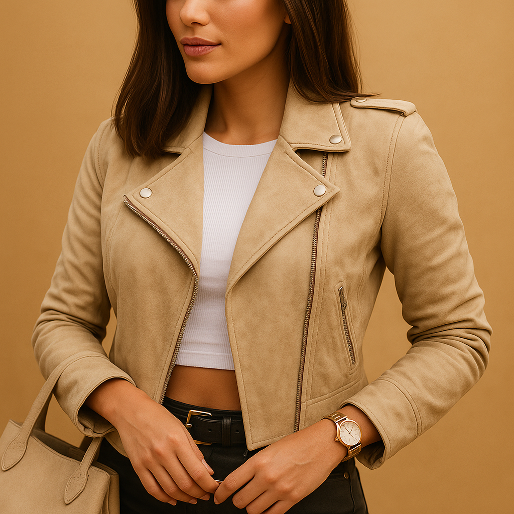 Women’s lightweight tailored jacket with breathable fabric, zip closure, and fitted silhouette. Stylish design for office wear and casual outings.