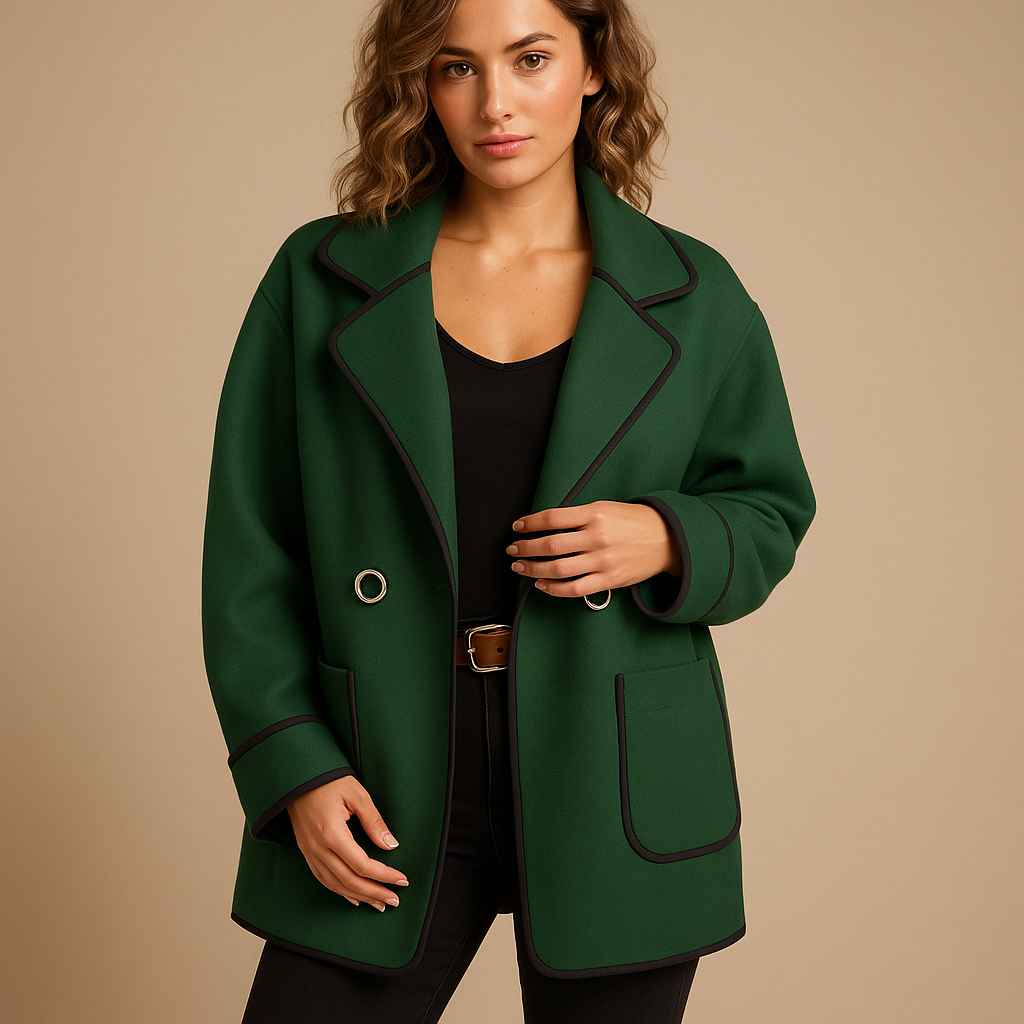 Lined casual women’s blazer with a modern fit, ideal for cooler days and versatile everyday styling.