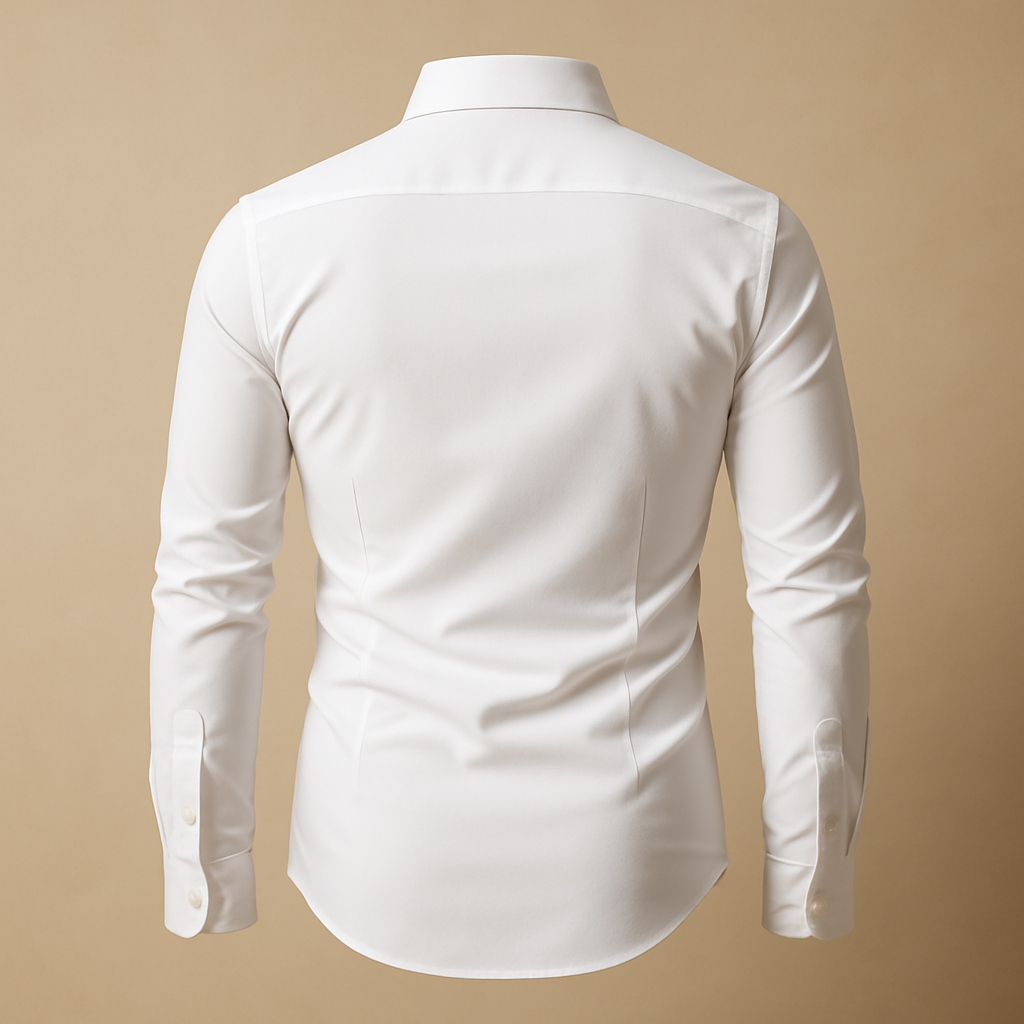 Men’s long sleeve dress shirt with a refined fit and modern look, perfect for formal and casual occasions.