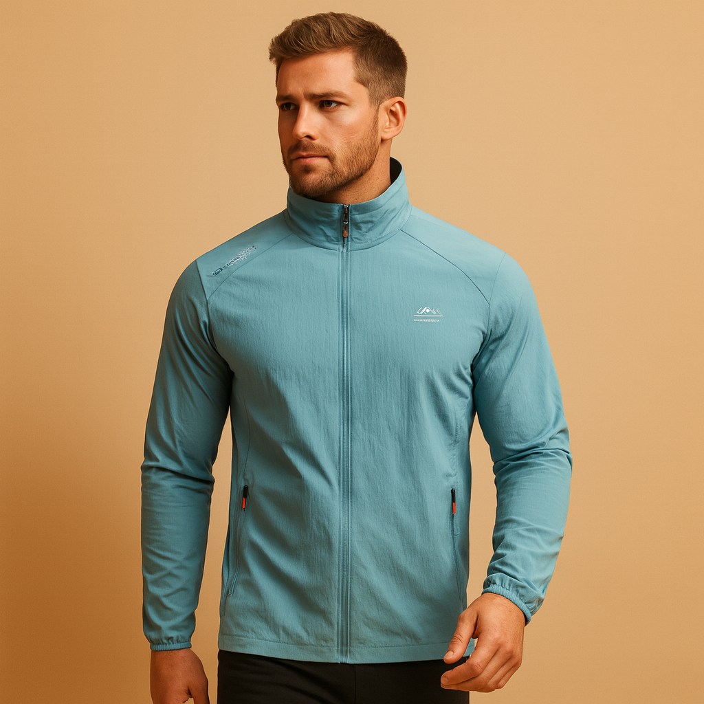 Men’s quilted summer jacket in a lightweight design, perfect for spring and summer casual outfits and everyday wear.
