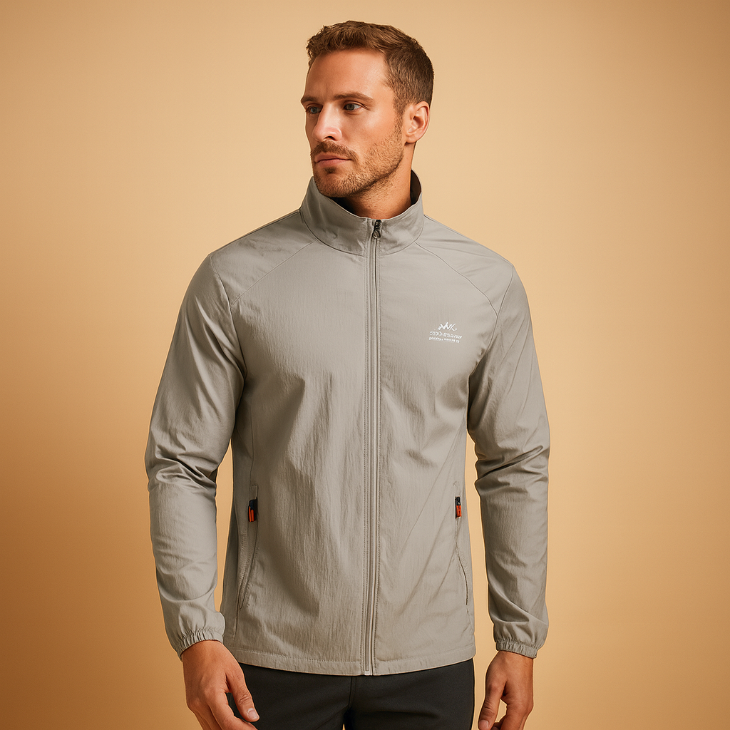 Men’s quilted summer jacket in a lightweight design, perfect for spring and summer casual outfits and everyday wear.