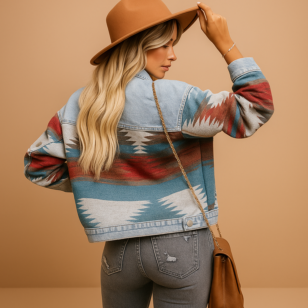 Women’s relaxed autumn jacket with a loose fit and trendy design, suitable for layering, daily wear, and casual seasonal outings.