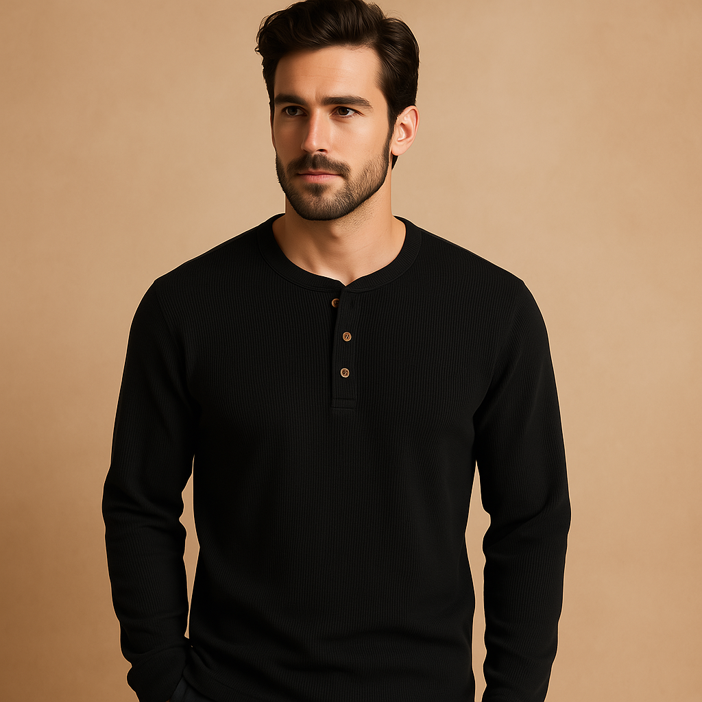 Men’s relaxed long sleeve shirt with a comfortable fit, ideal for casual wear, daily outfits, and weekend occasions.