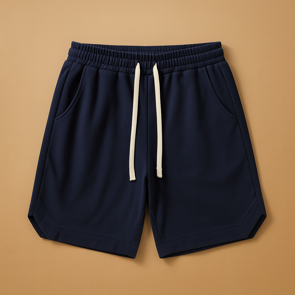 Men’s retro sport shorts with loose fit and elastic waistband in green, blue, gray, khaki, and black — perfect for sports, leisure, and outdoor activities.