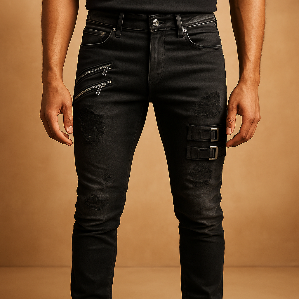 Men’s slim fit jeans with stretch design, combining comfort, durability, and modern style for both casual and smart-casual occasions.