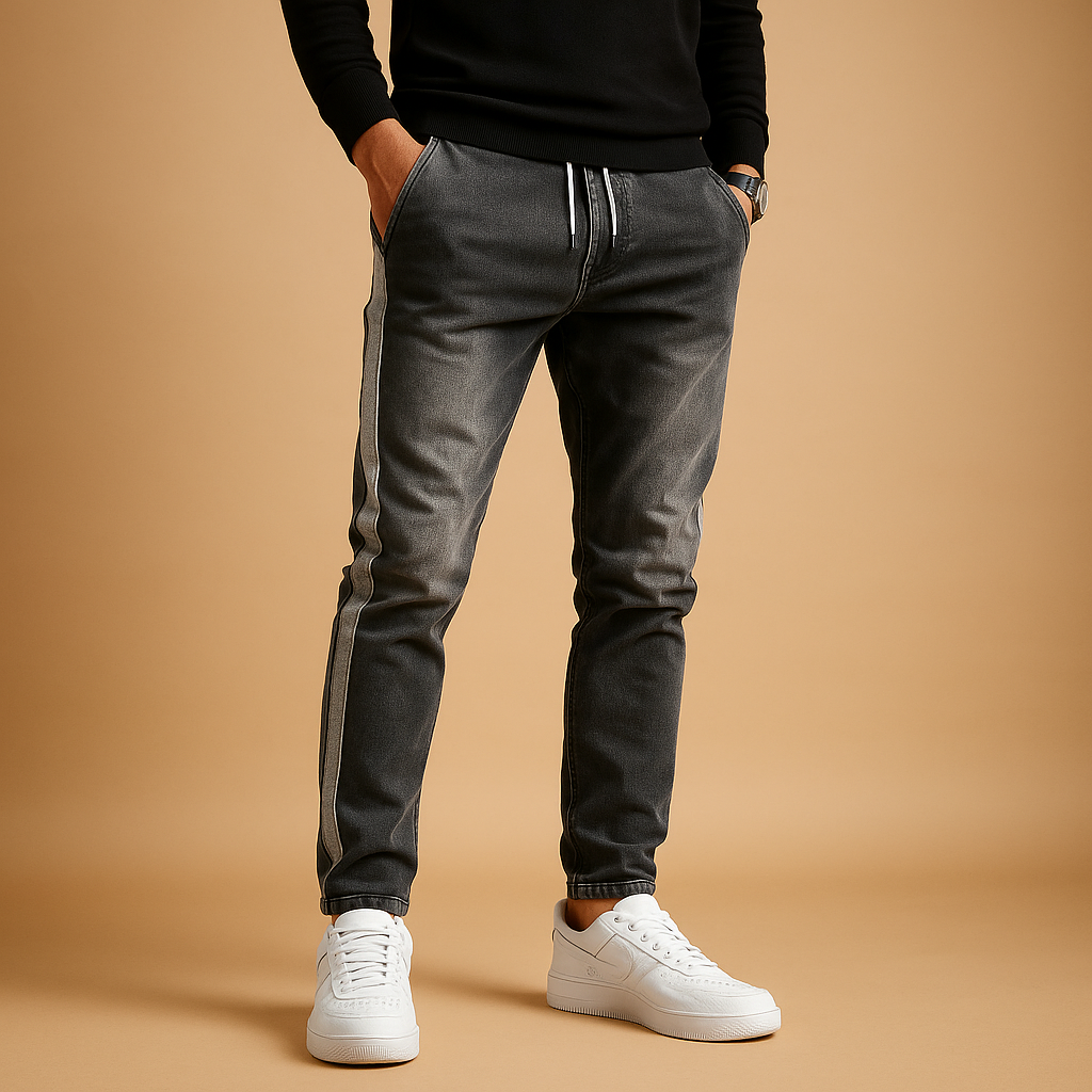 Men’s slim-fit stretch jeans made from premium denim with a modern wash, perfect for casual and smart-casual outfits.