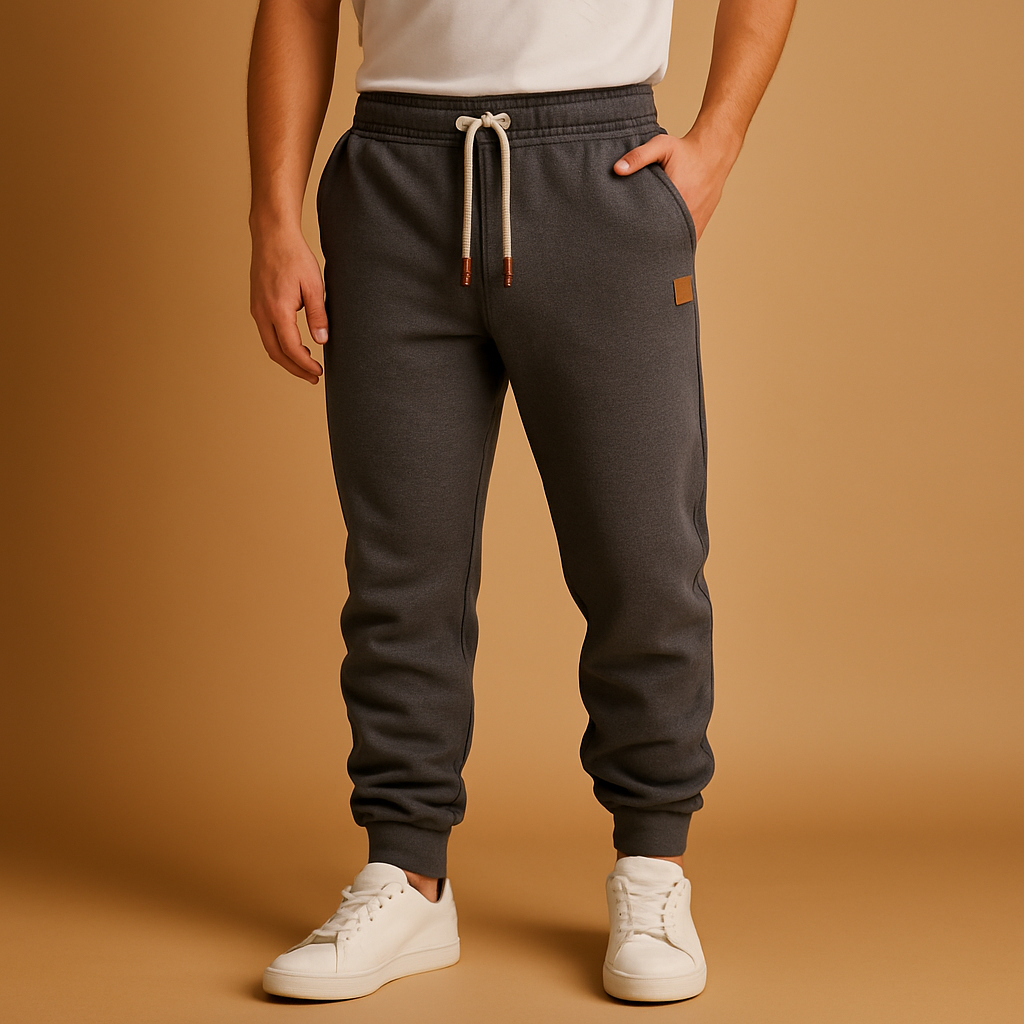 Men’s stylish jogger pants with adjustable waistband and side pockets, made from soft cotton blend for comfort and everyday wear.