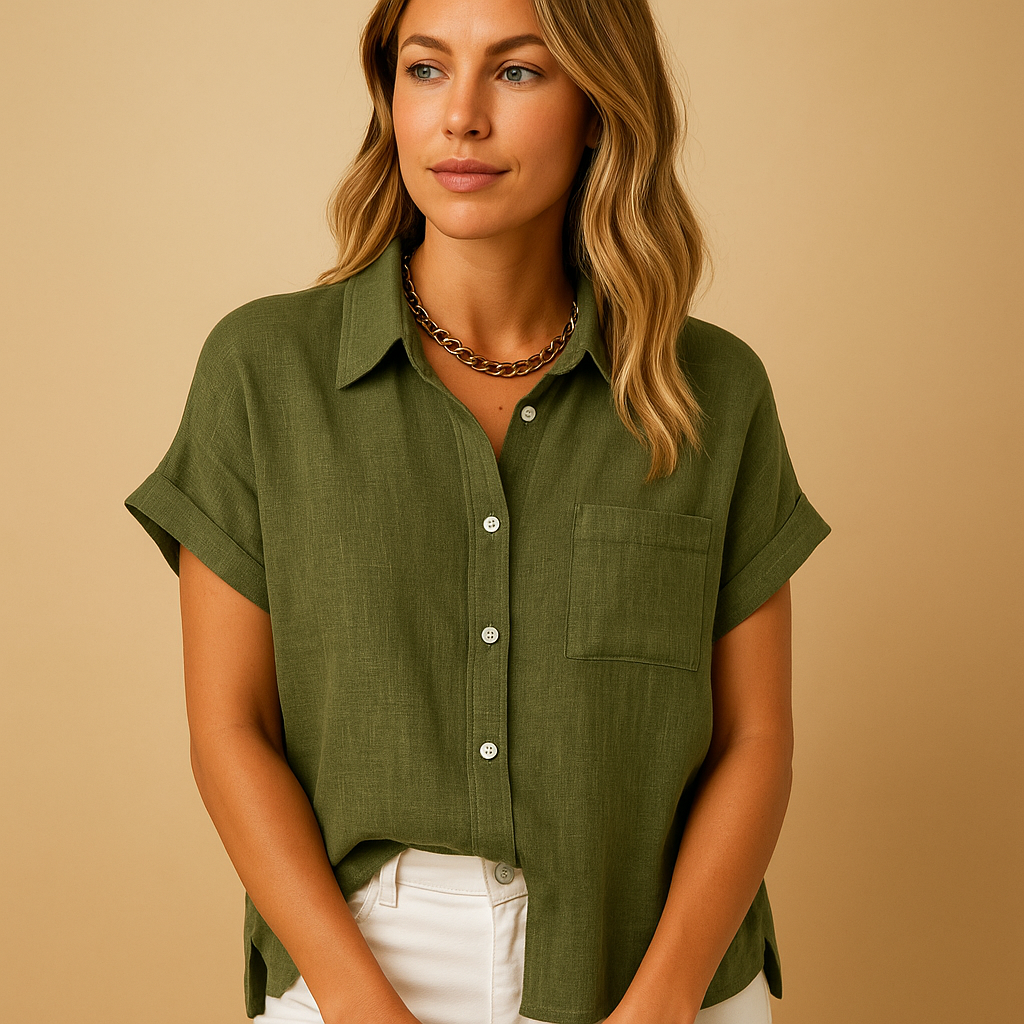 Summer airy blouse for women with a light breathable feel and casual-chic fit, suitable for warm days, casual outings, and elegant occasions.