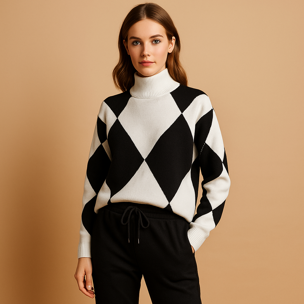 Comfortable sweater and jogger set for women, perfect for lounging at home or casual outdoor wear, available in beige, red, blue, and black.