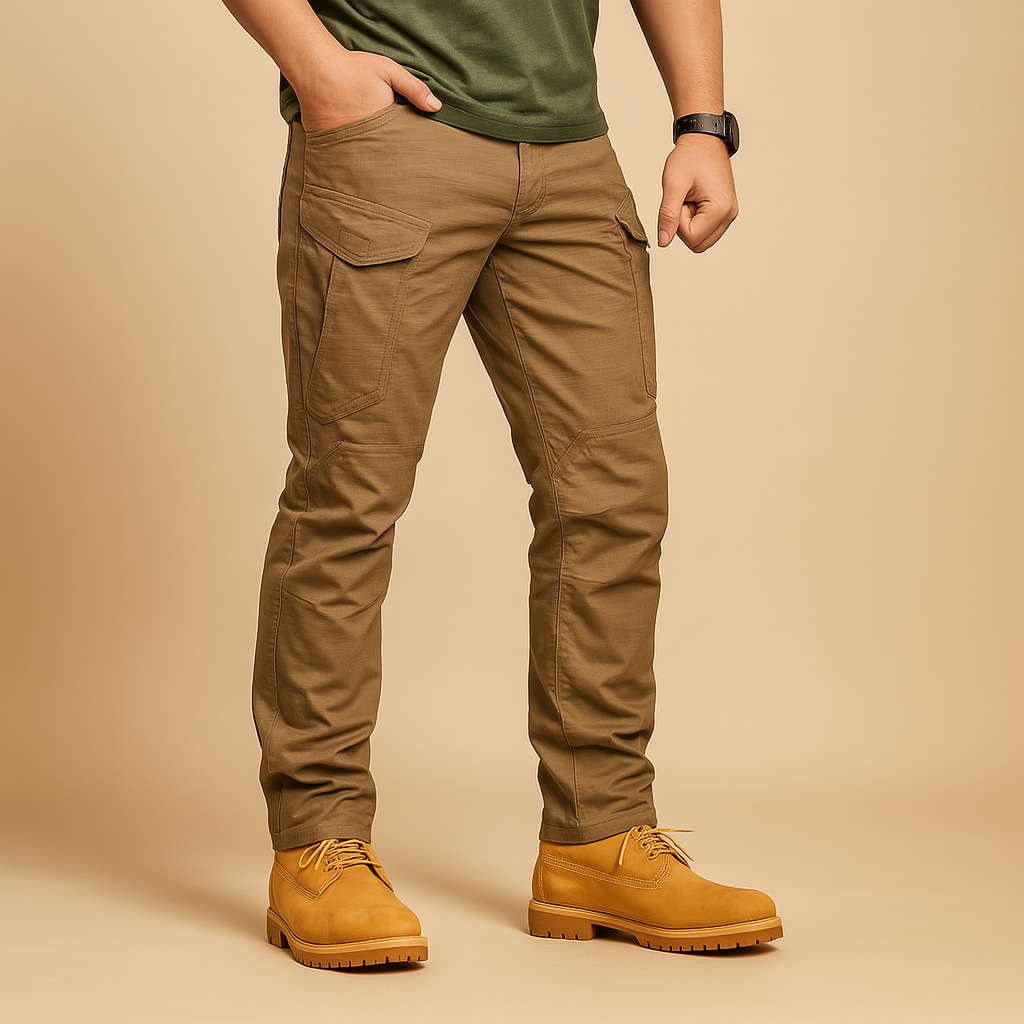 Men’s tactical cargo pants with military-inspired design, multiple pockets, and flexible lightweight fit for outdoor and everyday use.