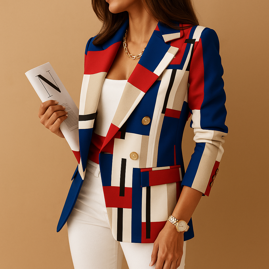 Tailored women’s blazer with elegant detailing and functional pockets, perfect for work, events, and stylish daily outfits.