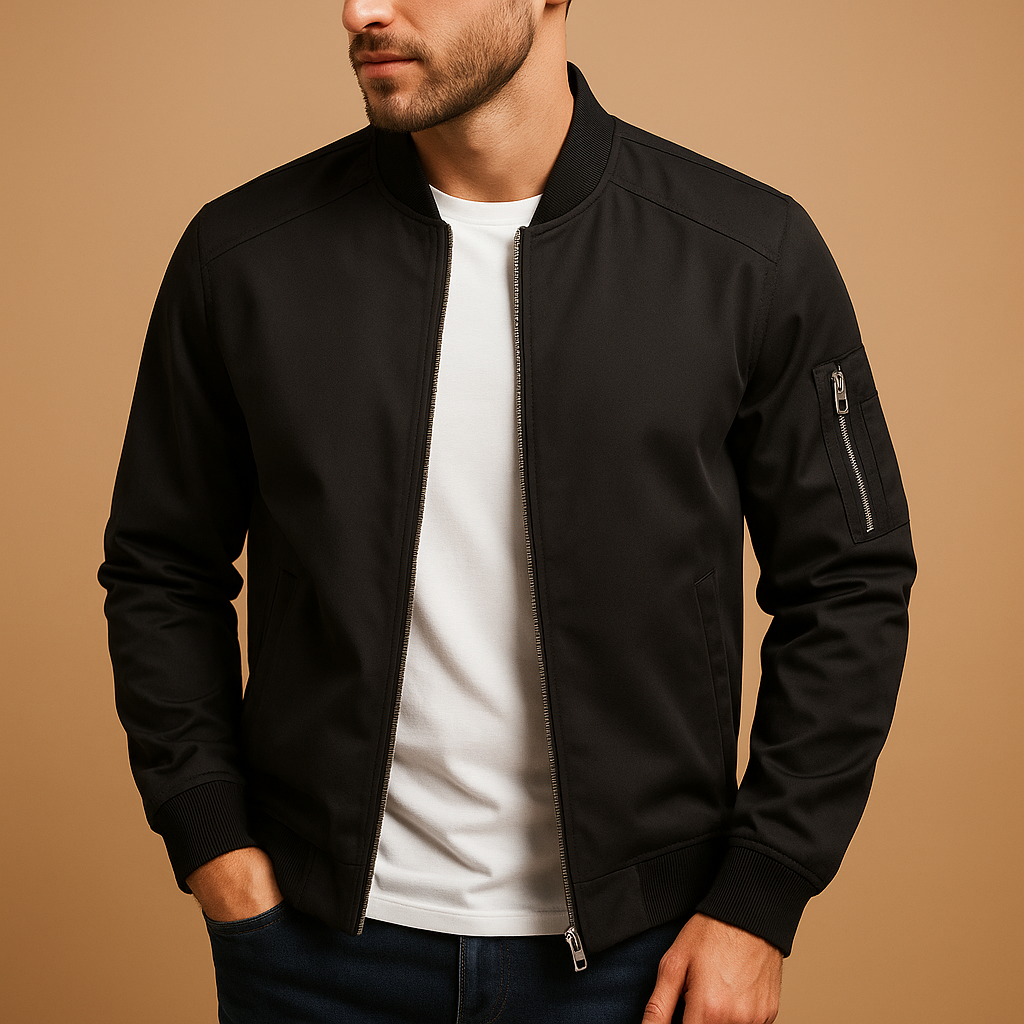 Stylish water-repellent summer jacket for men with timeless design, perfect for casual walks and formal occasions in any season.