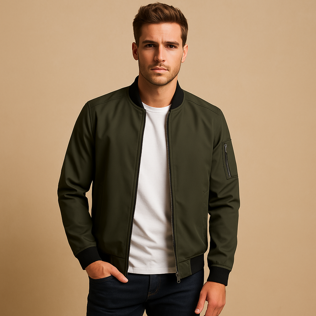 Stylish water-repellent summer jacket for men with timeless design, perfect for casual walks and formal occasions in any season.