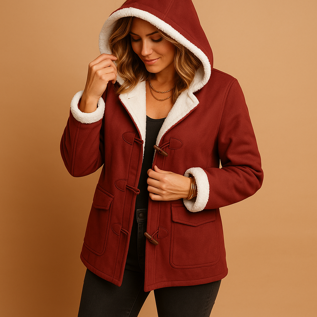 Women’s winter coat with thick lining, adjustable hood, and weather-resistant outer layer, suitable for everyday wear and winter outings.