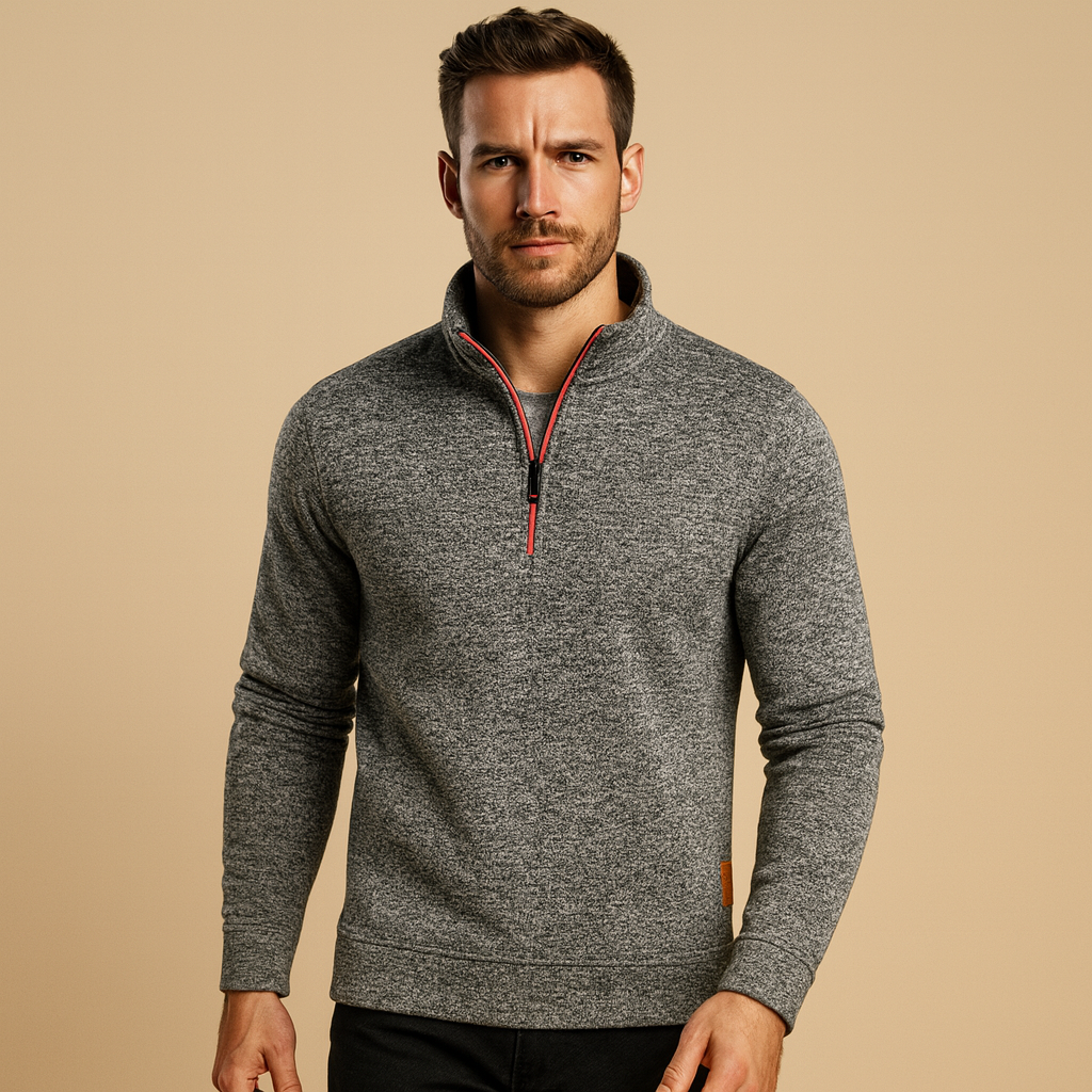 Comfortable zipped sweater for men with a modern look, available in multiple colors, perfect for casual and semi-formal wear in any season.