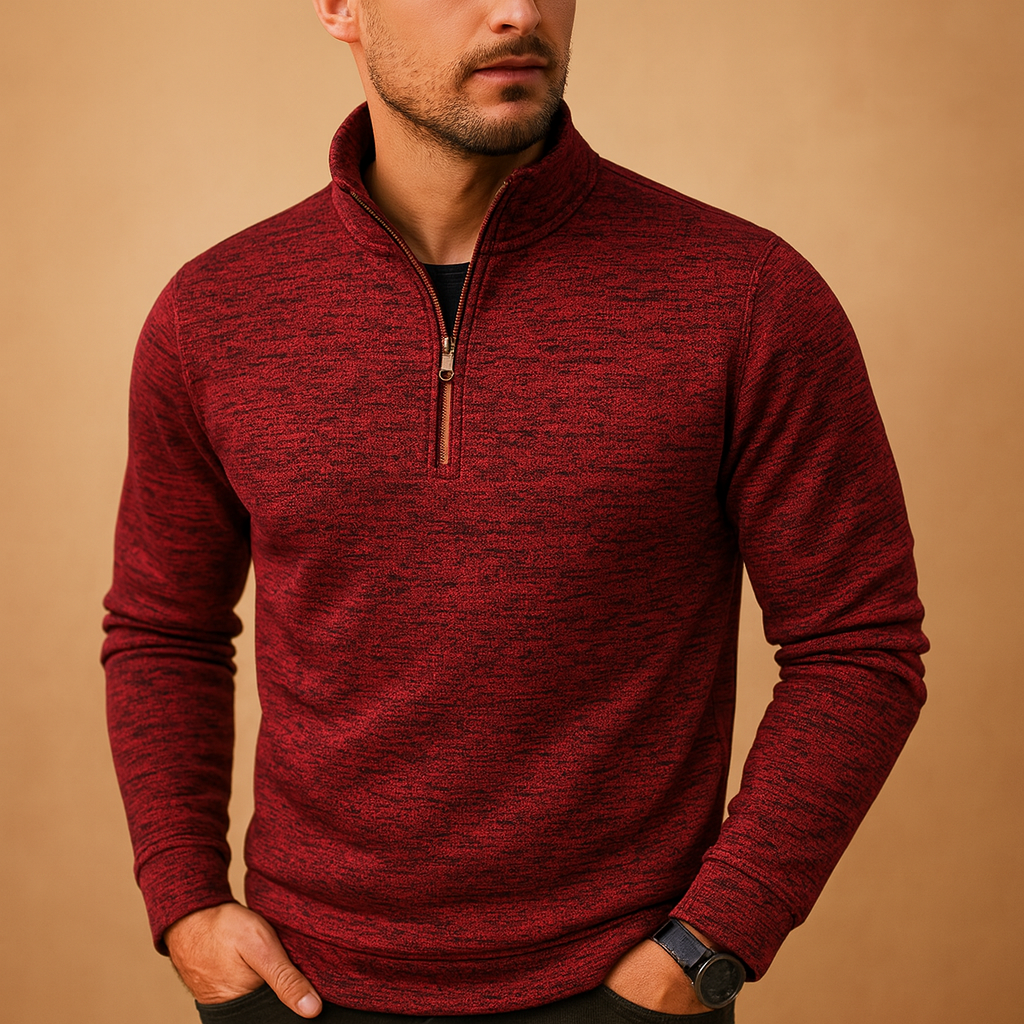 Comfortable zipped sweater for men with a modern look, available in multiple colors, perfect for casual and semi-formal wear in any season.