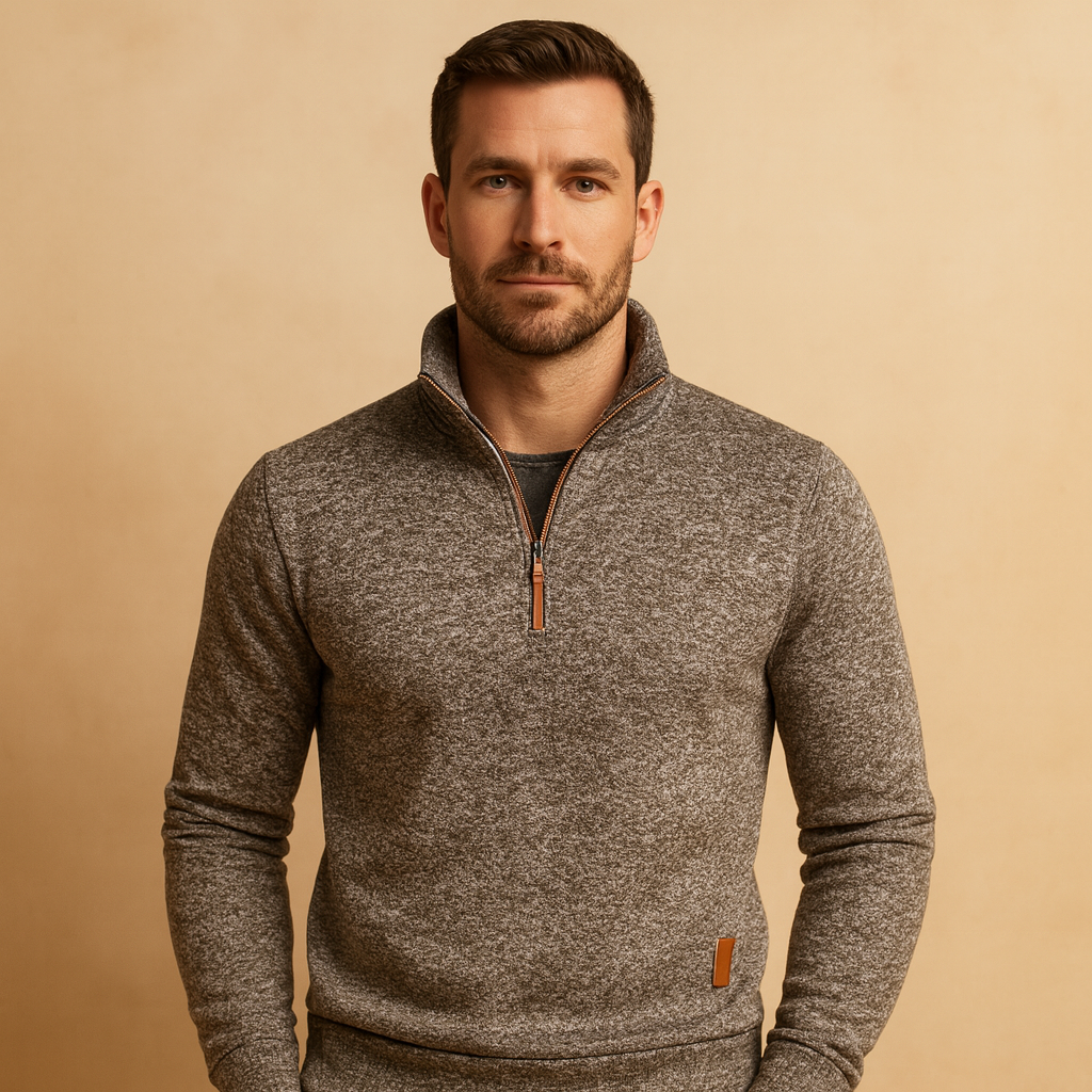Comfortable zipped sweater for men with a modern look, available in multiple colors, perfect for casual and semi-formal wear in any season.